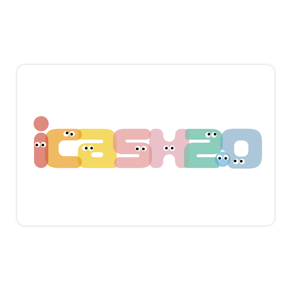 icash2.0 LOGO變身成彩色小精靈囉！糖果色系的小精靈加上萌萌大眼，絕對令人眼睛一亮！