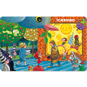 發行量：30,000張 幾米團隊與icash2.0獨家合作限定設計款。融合幾米多部知名作品：《向左走、向右走》、《地下鐵》、《月亮忘記了》、《失樂園》等。三款圖案設計可串連成完整幾米城市場景。