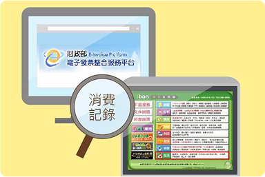 消費48小時後，可至ibon或 財政部電子發票服務整合平台查詢消費紀錄。